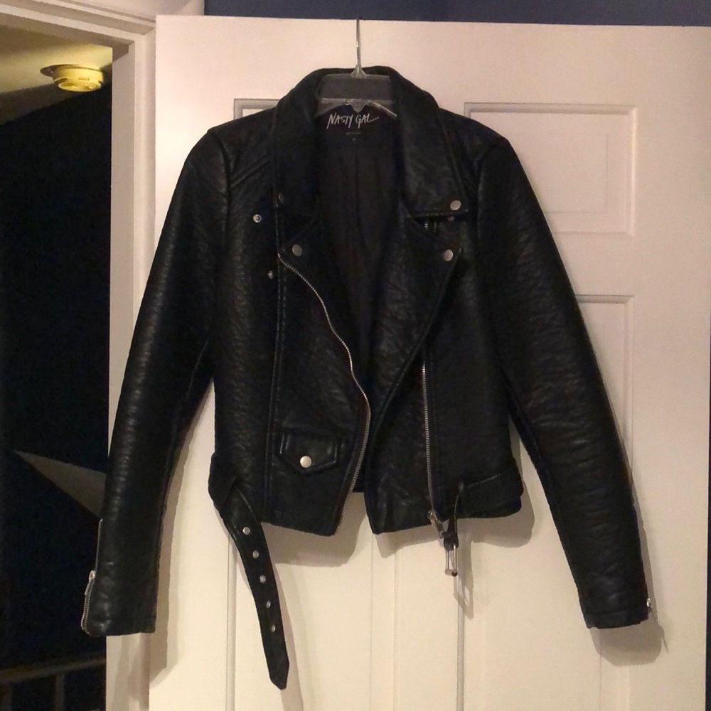 Nasty Gal Faux Leather Moto Jacket